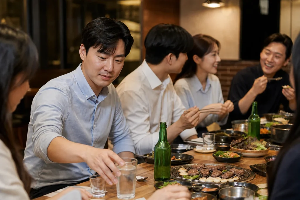 사랑니 발치 후 소주 상태 확인 장면