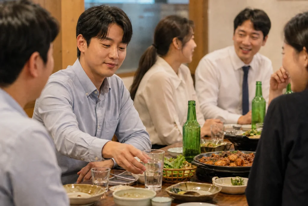 사랑니 발치 후 붓기 상태 확인 장면