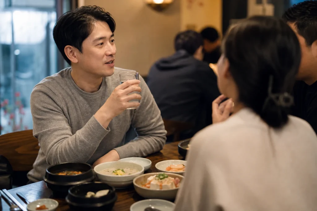 사랑니 발치 후 맥주 상태 확인 장면