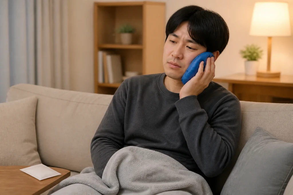 사랑니 발치 후 커피 일상 관리 장면